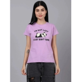 Fabflee - Purple Cotton Regular Fit Womens T-Shirt ( Pack of 1 ) - None