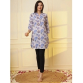 Tissu Cotton Printed Straight Womens Kurti - Multicolor ( Pack of 1 ) - None