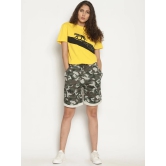 Wolfpack Women Camo Printed Shorts-S