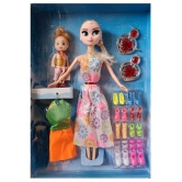 Fratelli Fashion Girl Doll with Assorted Dresses Makeup and Cute Doll Accessories, Style Wardrobe Doll Set for Girls, Toy for Kids