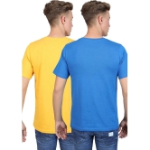 Supersquad 100% Cotton Regular Fit Printed Half Sleeves Mens T-Shirt - Multicolor ( Pack of 2 ) - None