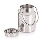 Dynore - Steel Silver Milk Container ( Set of 1 - 1000 ) - Silver