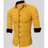 Life Roads - Yellow Cotton Slim Fit Men's Casual Shirt (Pack of 1 ) - None