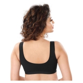 Dermawear Black Poly Cotton Solid Sports Bra - M