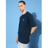 Difference of Opinion - Navy Cotton Oversized Fit Mens T-Shirt ( Pack of 1 ) - None