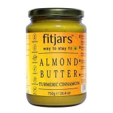 FITJARS Stone Ground Keto Vegan All Natural Gourmet Turmeric Cinnamon Almond Butter- (Almonds,Turmeric,Cinnamon) , 750 gm