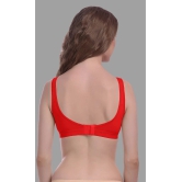 Madam - Red Cotton Blend Non Padded Womens Everyday Bra ( Pack of 1 ) - None