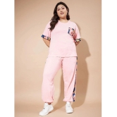 AUSTIVO Pink Printed Joggers Top Set - None