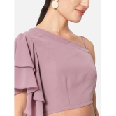 ALL WAYS YOU - Purple Georgette Womens Crop Top ( Pack of 1 ) - None