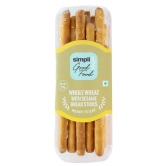 Simpli Good Food Whole Wheat With Sesame Bread Stick, 75 Gm