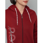 eWools.in Cotton Blend Women''s Hooded Sweatshirt ( Maroon ) - None