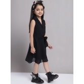 MINI & MING Girls V-Neck Sleeveless Georgette A-Line Dress