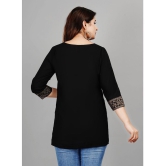 Smien - Black Rayon Womens Ethnic Tunic ( Pack of 1 ) - None