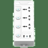 Croma 6 Amps 3 Sockets Surge Protector (2 Meters, Child Safety Shutters, White)