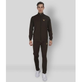 YUUKI - Brown Polyester Regular Fit Solid Mens Sports Tracksuit ( Pack of 1 ) - XL