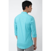 Men Blue Athletic Fit Formal Full Sleeves Formal Shirt