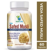 VEDAPURE Organic Safed Musli Capsule Helps in Bones & Joints Boosts Energy, Immunity & Stamina 1000mg 60 Capsules (Pack of 1)