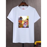 NITYANAND CREATIONS Round Neck White Holi T-Shirt for MEN-HOLI-T-SHIRT-11549-S