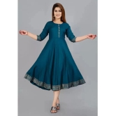 Smien - Olive Rayon Womens Anarkali Kurti ( Pack of 1 ) - None