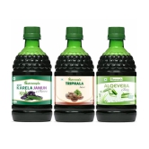 NUTROCOPIA Neem Karela Jamun, Triphala & Aloe Vera Juices Pack of 3 of 400 ML(1200 ML)