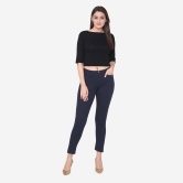 Women's  Cotton Stretchable Jeggings - Navy Navy XXL