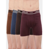 Dollar lehar Multicolor Combed Cotton Cotton Mens Trunks ( Pack of 4 ) - None