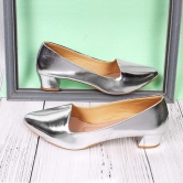 Women Heel Pump Silver