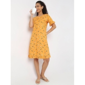 Smarty Pants - Mustard Cotton Womens Nightwear Night Dress ( Pack of 1 ) - None