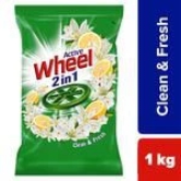 Wheel Green Lemon & Jasmine Detergent Powder, 1 Kg