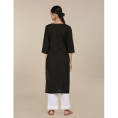 Karigari - Straight Cotton Black Women's Kurti ( Pack of 1 ) - None