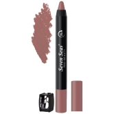 Seven Seas Matte Mood Non Transfer Crayon Lipstick | Long Lasting Crayon Lipstick (Nudy Mauve)