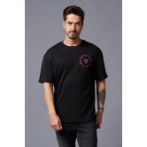 Cruel in Gradient Print Black Oversized T-Shirt for Men S