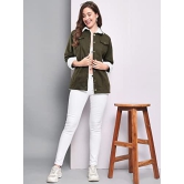 FUNDAY FASHION Women Cotton Blend Full Sleeve Solid Long Knee Length Jacket