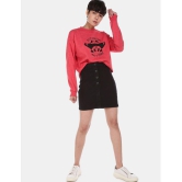 Sugr Polyester Red Non Zippered Sweatshirt - None