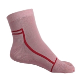 Texlon - Multicolor Cotton Women's Ankle Length Socks ( Pack of 5 ) - None