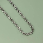 Men Silver Rope Chain