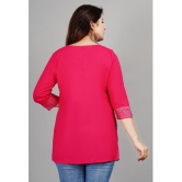 Smien - Pink Rayon Womens Ethnic Tunic ( Pack of 1 ) - None