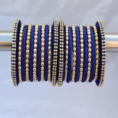 Stylish Alloy Women & Girl's Bagdi Thread Golden Moti Bangles | Golden Bangles | Alloy Bangles | Bagdi Thread Bangles | Fashion Bangles