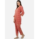 Women Floral Printed Gotta Patti Pure Cotton Kurta with Trousers