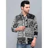 Rigo Rayon Slim Fit Printed Full Sleeves Mens Casual Shirt - Black ( Pack of 1 ) - None