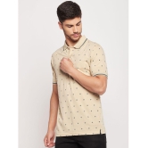 UNIBERRY Cotton Blend Regular Fit Printed Half Sleeves Mens Polo T Shirt - Beige ( Pack of 1 ) - None