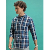 Ketch Cotton Blend Slim Fit Checks Full Sleeves Mens Casual Shirt - Blue ( Pack of 1 ) - None