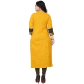 Vbuyz - Yellow Cotton Womens Front Slit Kurti ( Pack of 1 ) - None