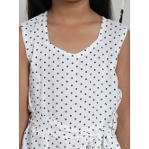 MINI & MING Girls Polka Dot Printed Tie-Ups A-Line Dress