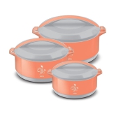 Milton Divine Jr Inner Steel Casserole Gift Set of 3, Orange - Orange