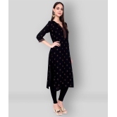 GOD BLESS - Black Rayon Womens Straight Kurti - XL