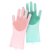 NIHIT Silicon Fiber Standard Size Cleaning Gloves for Home Kitchen bathroom