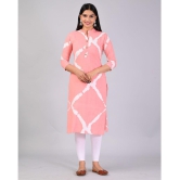 MAUKA Rayon Printed Straight Womens Kurti - Pink ( Pack of 1 ) - None