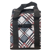 Black and White Checkered Lunch Bag