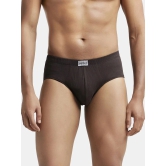 Jockey 8035 Men Super Combed Cotton Solid Poco Brief - Brown (Pack of 3) - None